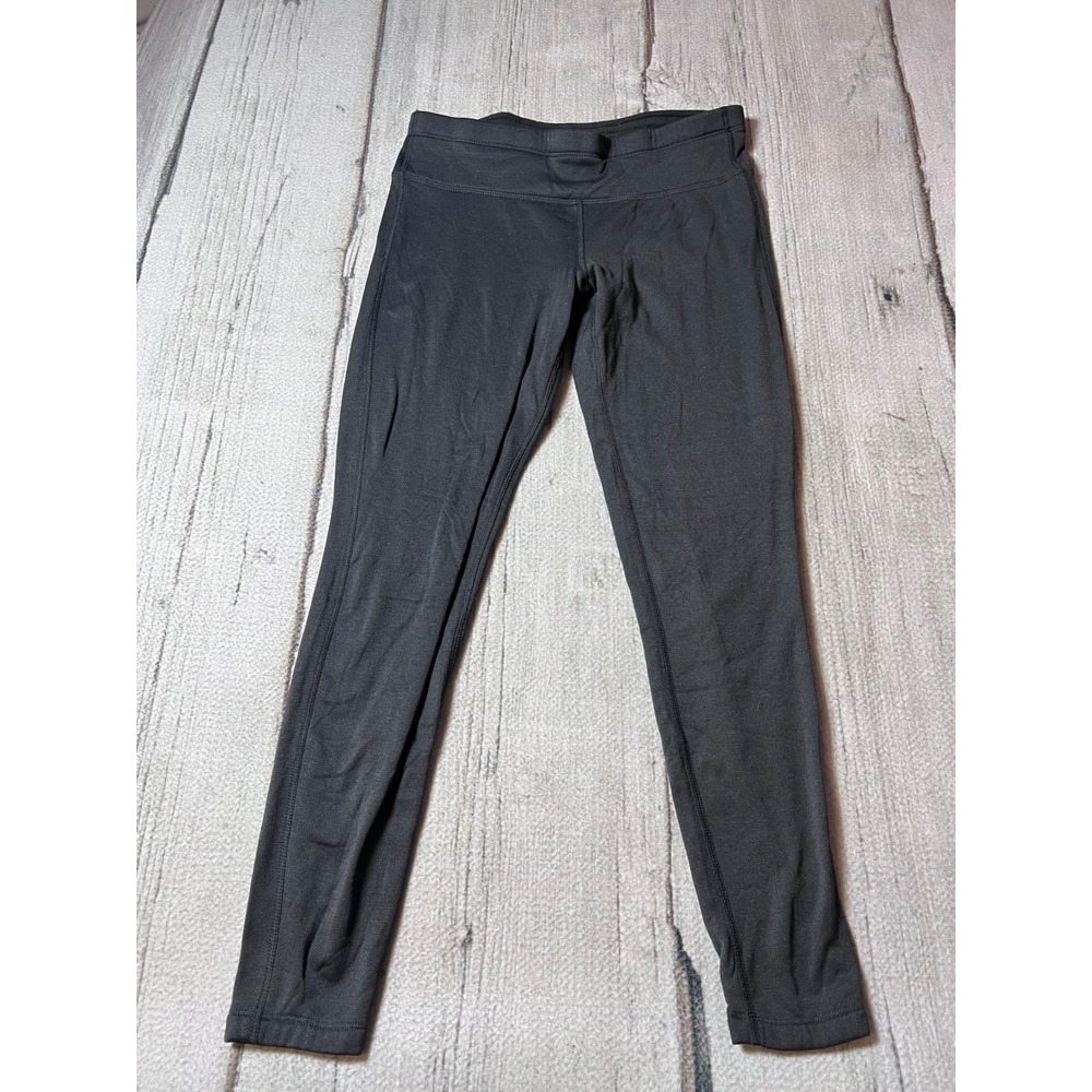 Athleta Leggings Women Medium Black Fleece Lined Zip Pocket‎